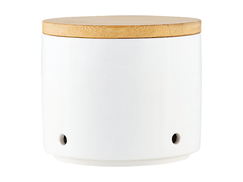 WHITE BASICS GARLIC POT 10CM