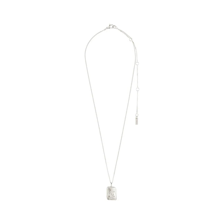 GEMINI ZODIAC NECKLACE - SQUARE (SILVER-PLATED)