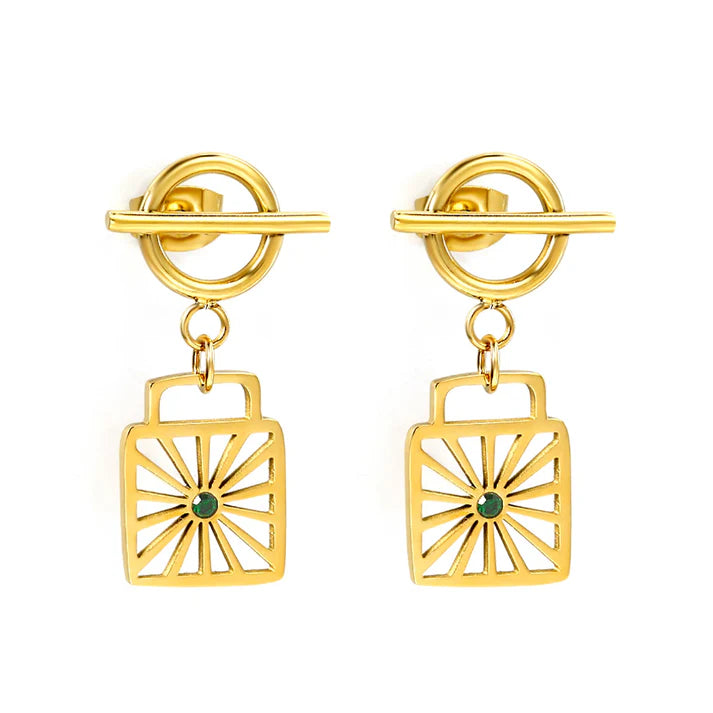 EMERALD GEOMETRIC DROPS