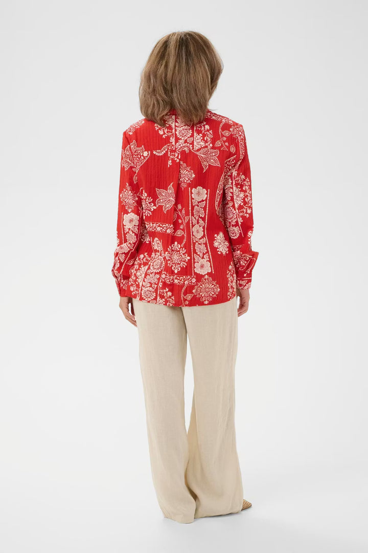 CRGIANNA BLOUSE "RED ETHNIC PRINT"