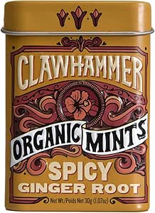 CLAWHAMMER ORGANIC MINTS - SPICY GINGER ROOT