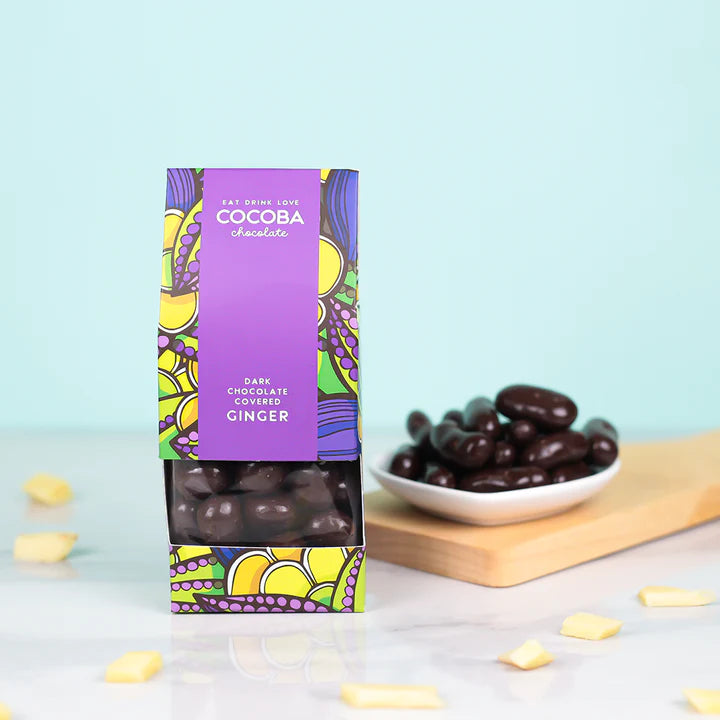 COCOBA - DARK CHOCOLATE COVERED GINGER 175G