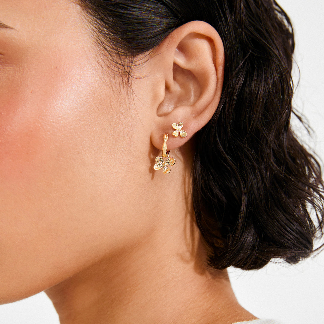AJANI EARRINGS 2-IN-SET "GOLD PLATED"