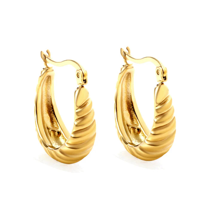 GOLDEN OVAL HOOPS