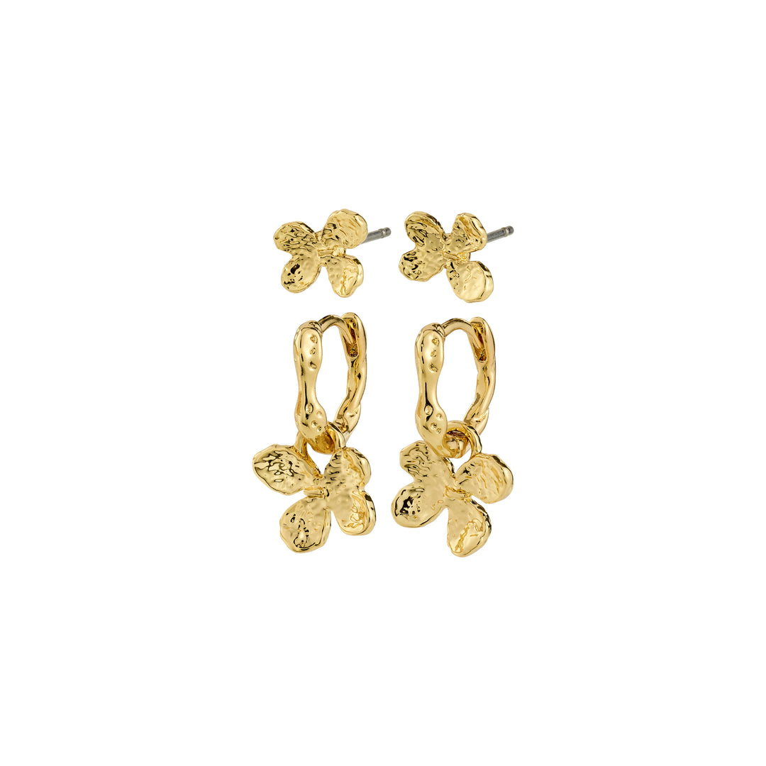 AJANI EARRINGS 2-IN-SET "GOLD PLATED"