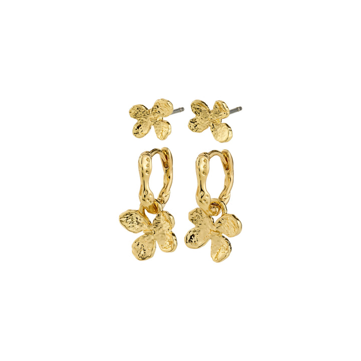 AJANI EARRINGS 2-IN-SET "GOLD PLATED"