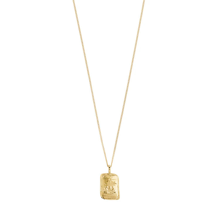 GEMINI ZODIAC NECKLACE - SQUARE (GOLD-PLATED)