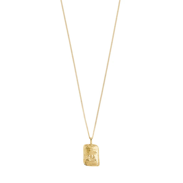 GEMINI ZODIAC NECKLACE - SQUARE (GOLD-PLATED)