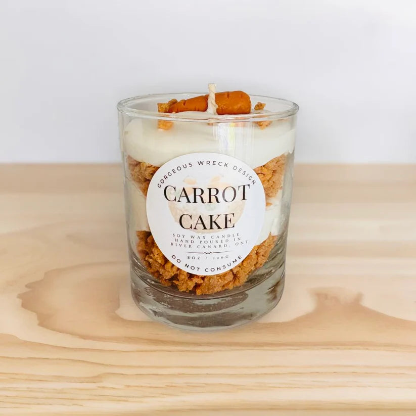 GORGEOUS WRECK DESIGN CARROT CAKE DESSERT CANDLE
