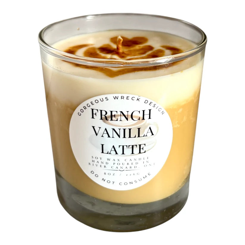 GORGEOUS WRECK DESIGN FRENCH VANILLA LATTE DESSERT CANDLE