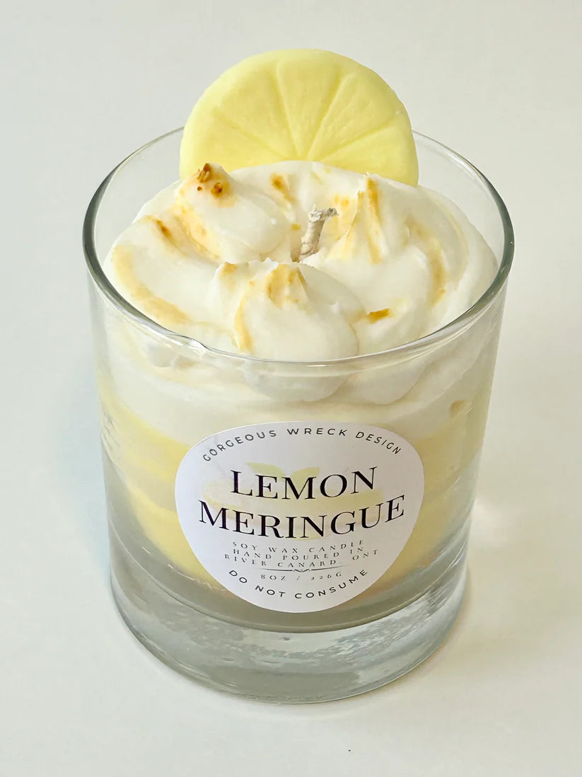GORGEOUS WRECK DESIGN LEMON MERINGUE PIE DESSERT CANDLE