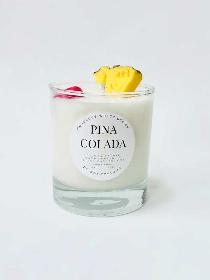 GORGEOUS WRECK DESIGN PINA COLADA DESSERT CANDLE