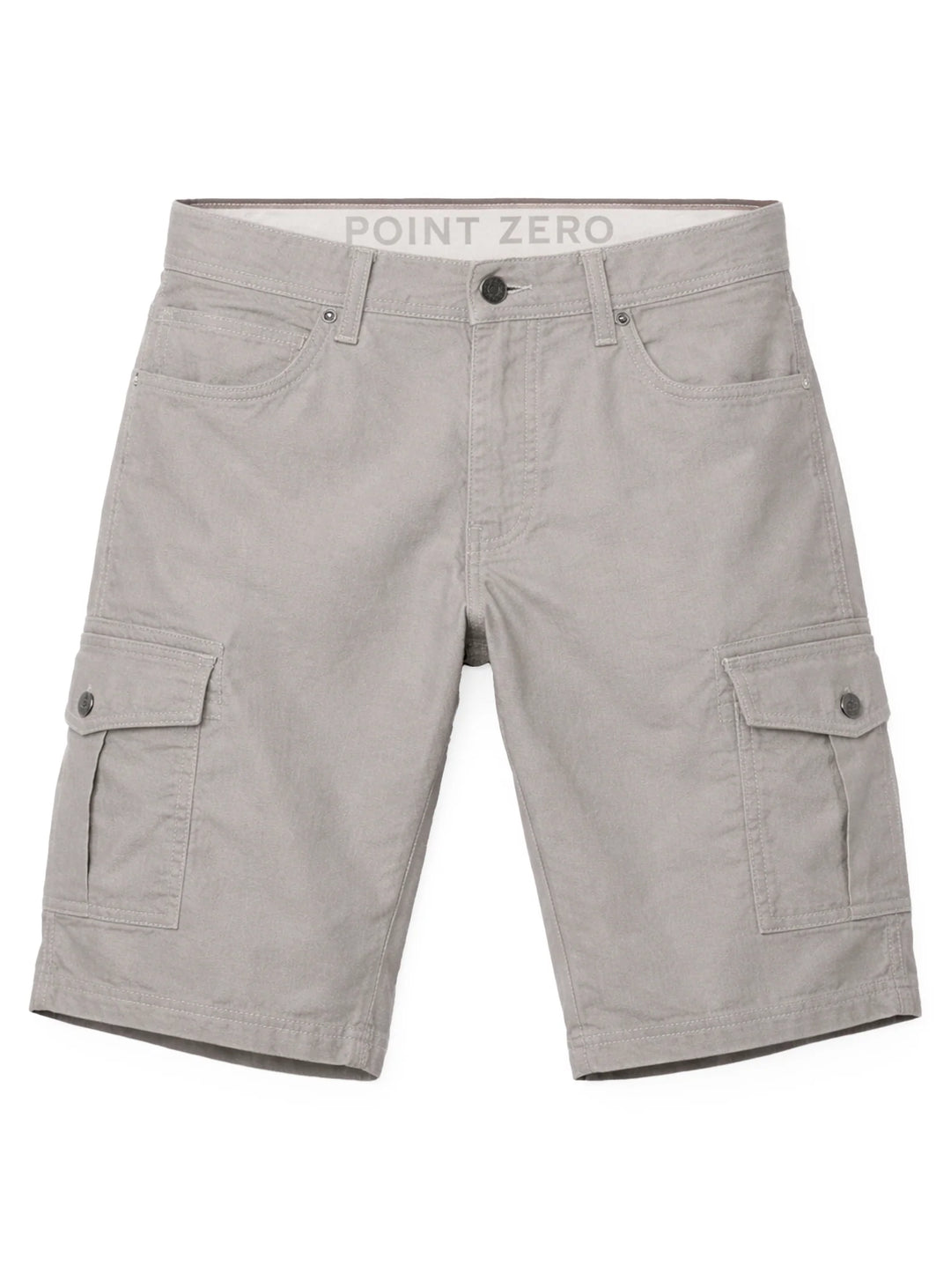 VANCE - STRETCH SLUB TWILL CARGO BERMUDA "GRAY"