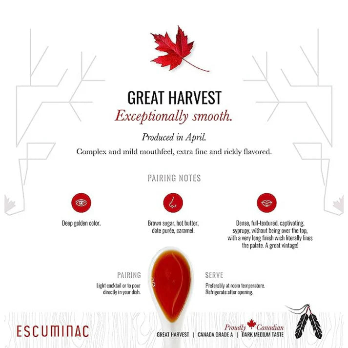 ORGANIC MAPLE SYRUP - GREAT HARVEST 500ML