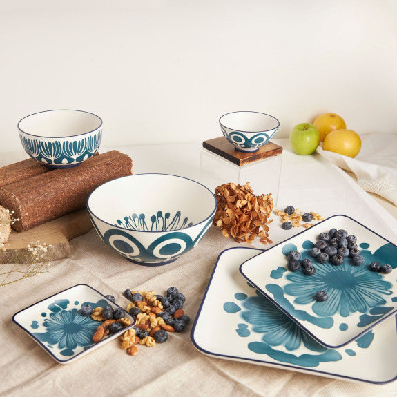 GREEN PETAL BOWL 15CM