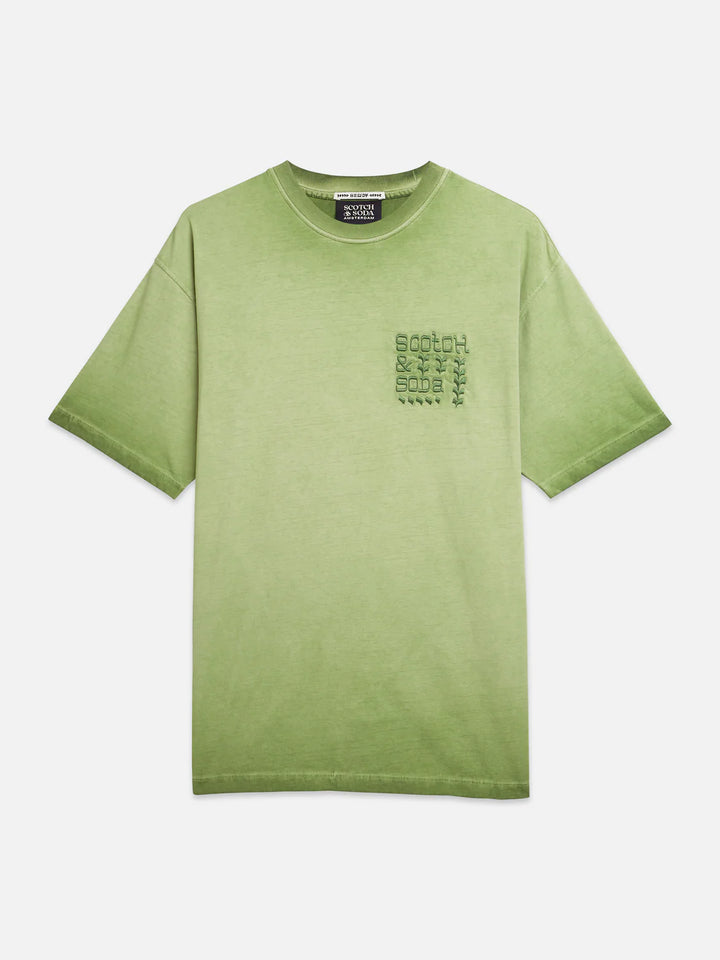EMBROIDERED ARTWORK RELAXED T-SHIRT "GARDEN GREEN"