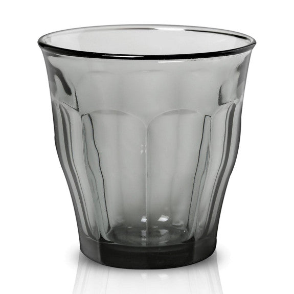 DURALEX PICARDIE GREY GLASS TUMBLER, 250ML SET OF 6