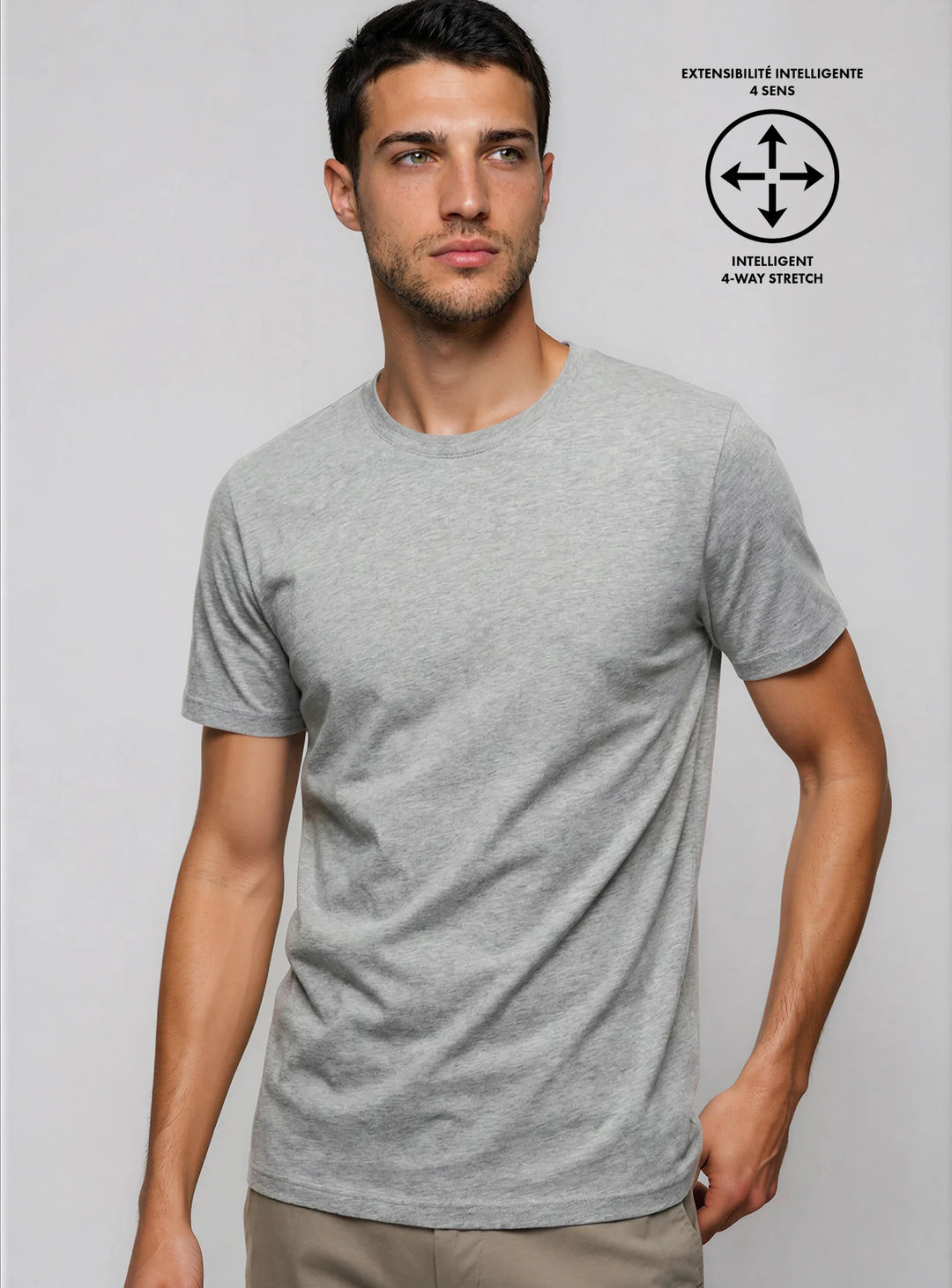 BIX - ORGANIC COTTON T-SHIRT "GREY MIX"