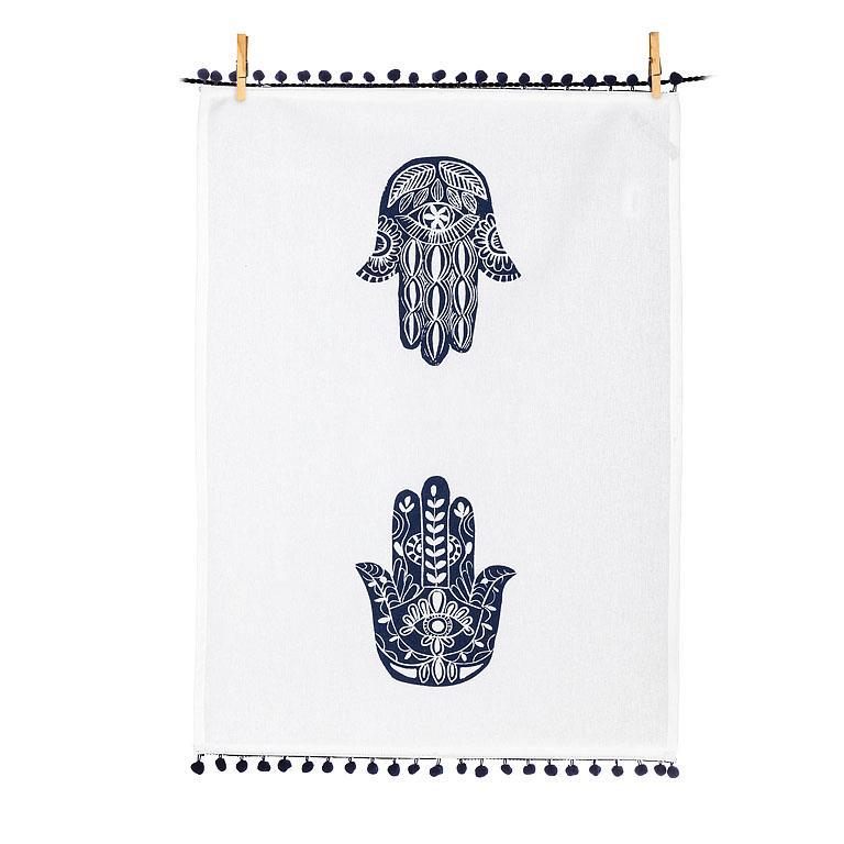 BLUE HAMSA HAND KITCHEN TOWEL 20X28L