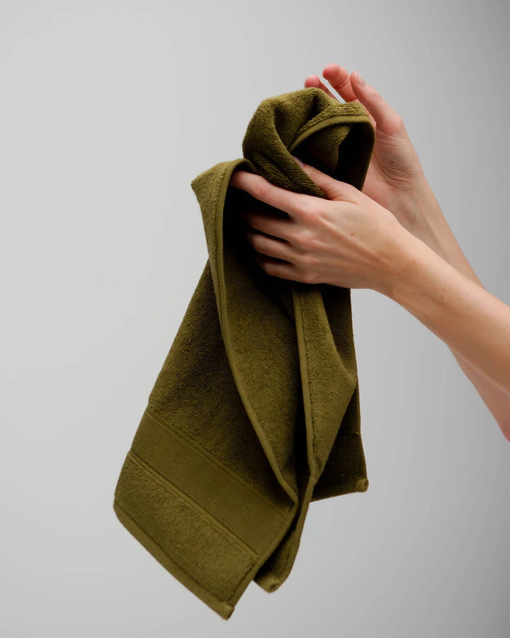 CLASSIC HAND TOWEL - MOSS GREEN (2 PACK)