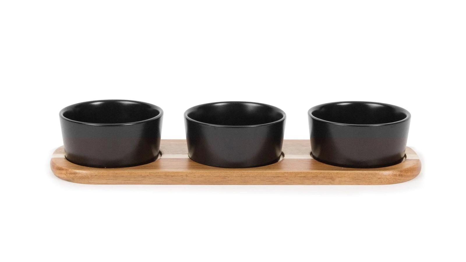 HARMAN CABO 4 PIECE ACACIA SERVING SET - BLACK