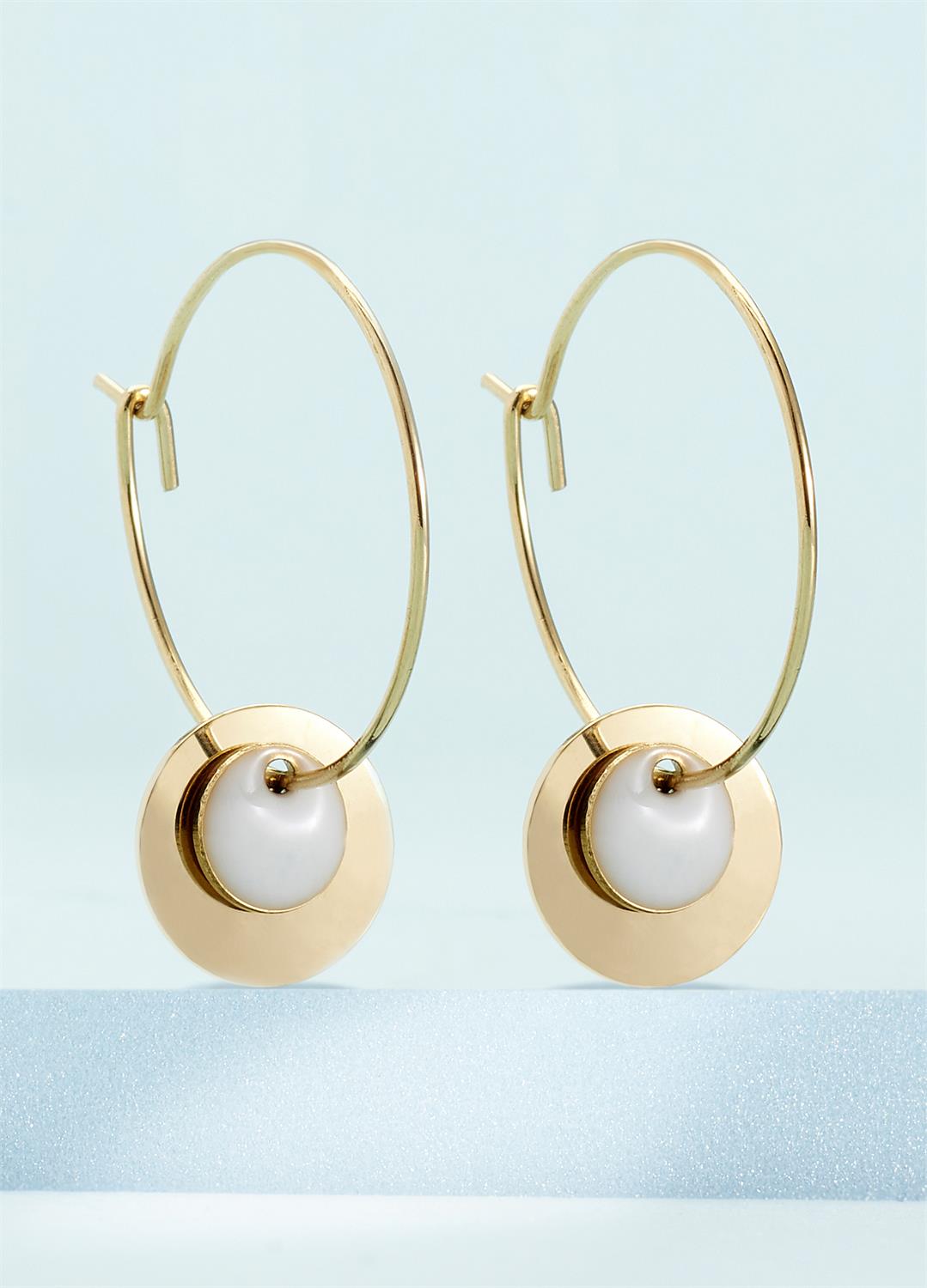 HARPER HOOP EARRINGS WITH DANGLER