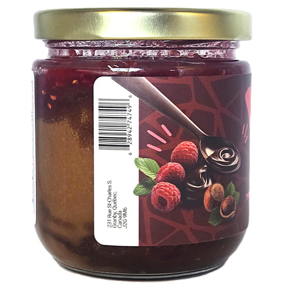 HAZELNUT, RASPBERRY & DARK CHOCOLATE SPREAD 250G