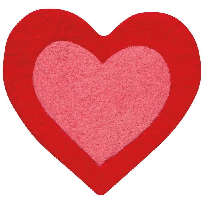 HEART FELT WOOL TRIVET