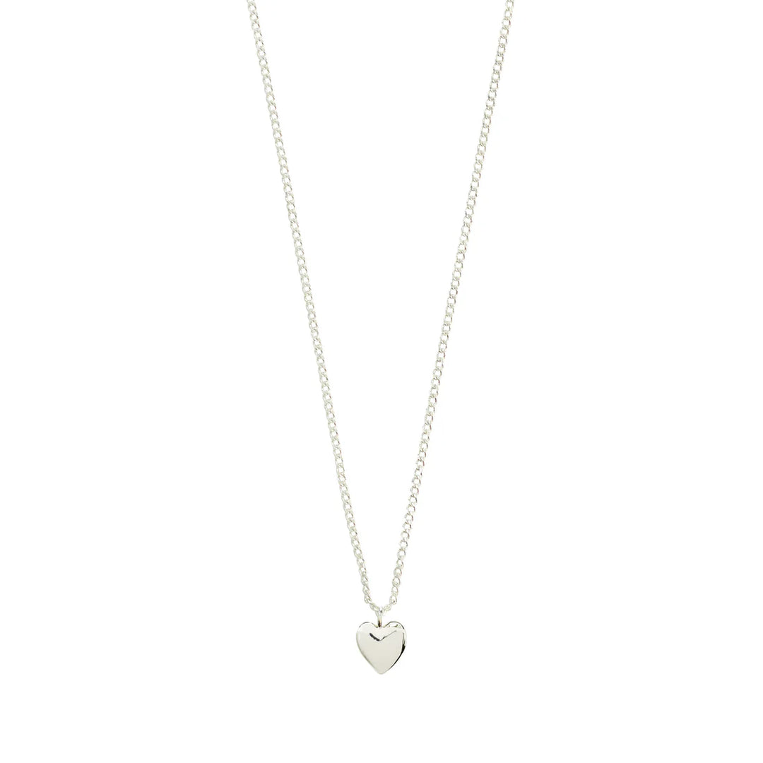 ALAIA RECYCLED TINY HEART PENDANT NECKLACE "SILVER-PLATED"
