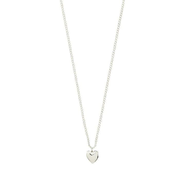 ALAIA RECYCLED TINY HEART PENDANT NECKLACE "SILVER-PLATED"