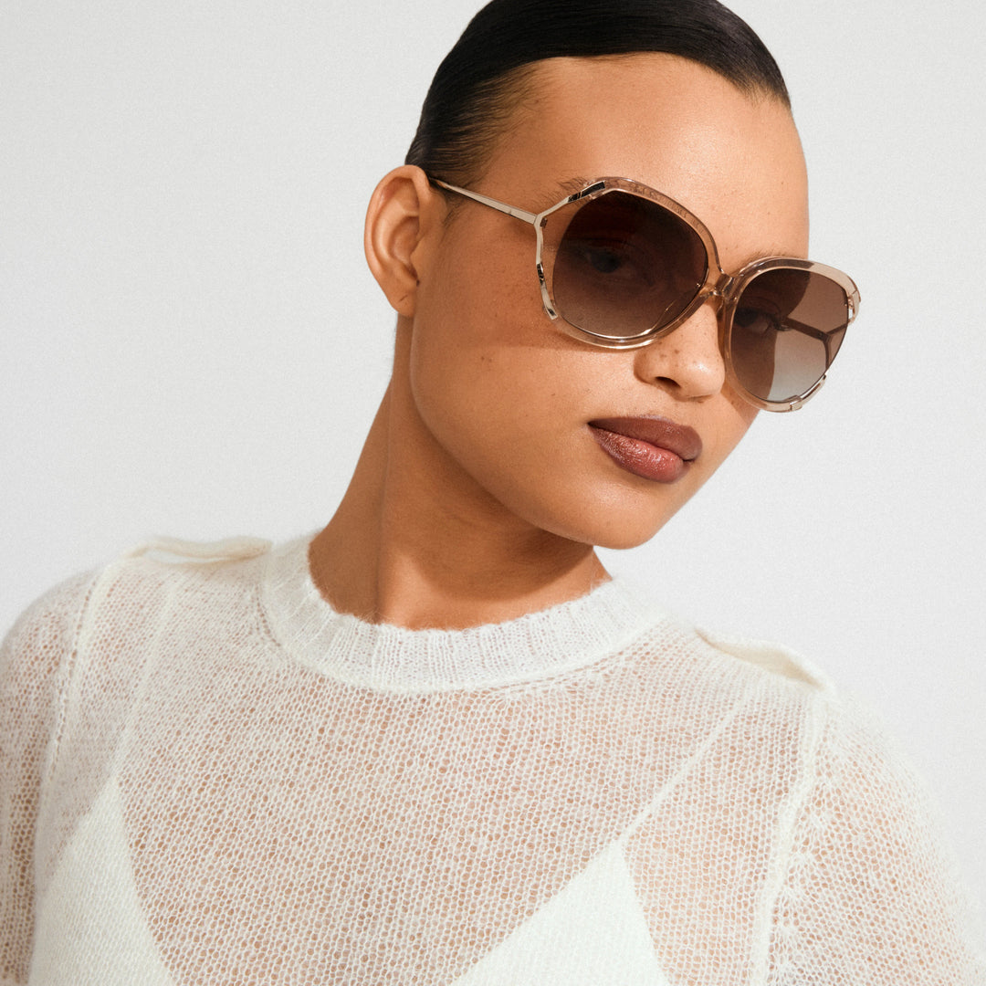 HELLA SUNGLASSES "LIGHT BROWN/GOLD"