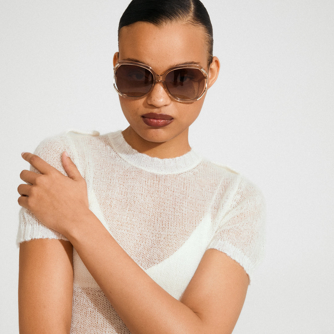 HELLA SUNGLASSES "LIGHT BROWN/GOLD"
