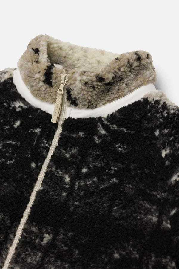 PRINTED SHERPA JACKET "WILD HORSES"