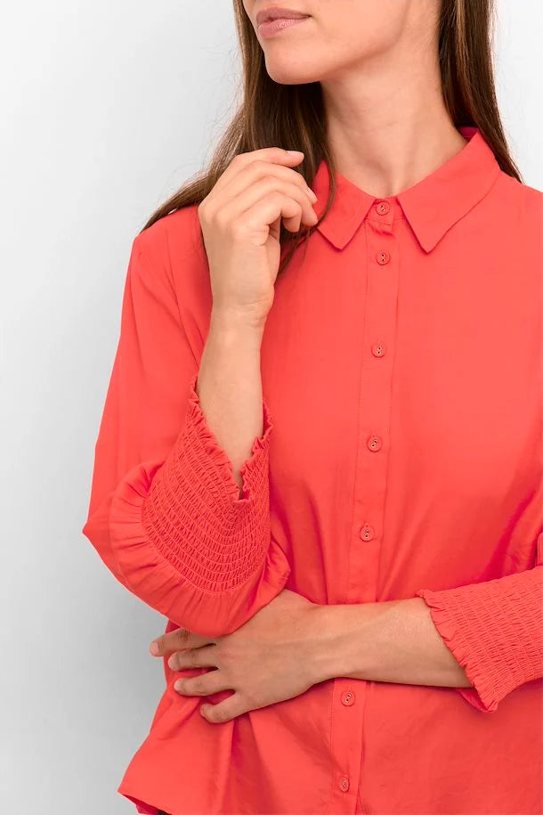 CRNOLA SHIRT - HOT CORAL