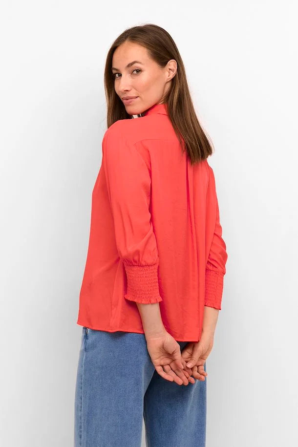 CRNOLA SHIRT - HOT CORAL