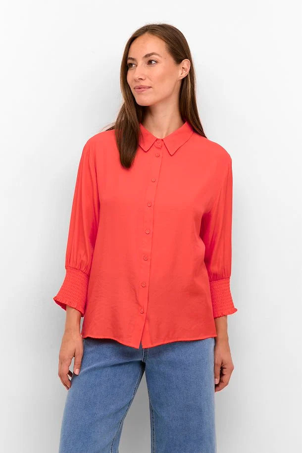 CRNOLA SHIRT - HOT CORAL