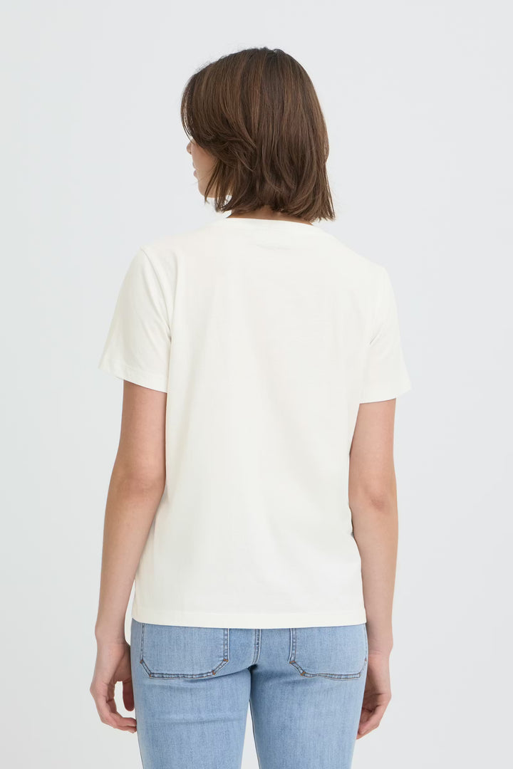 FRRIASA TEE "HYDRANGEA EMB/WHITE"