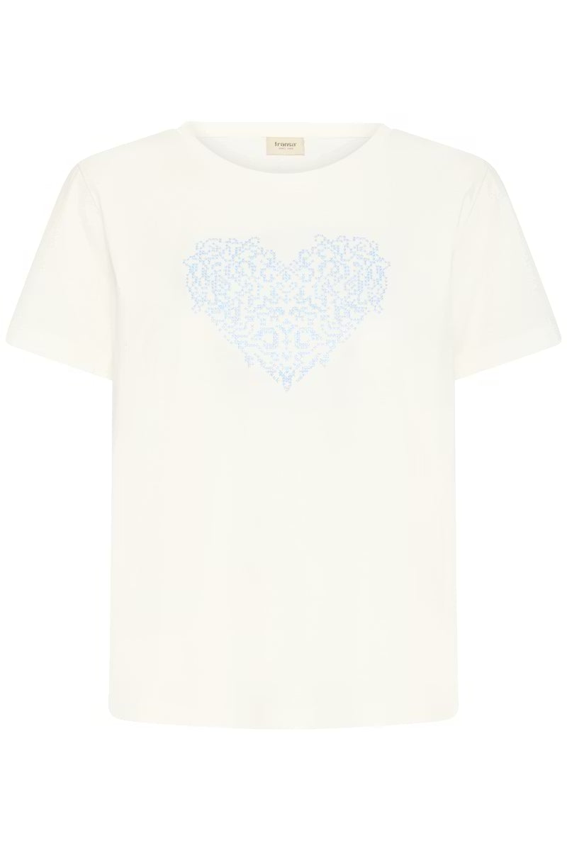 FRRIASA TEE "HYDRANGEA EMB/WHITE"
