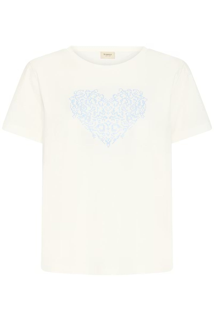 FRRIASA TEE "HYDRANGEA EMB/WHITE"