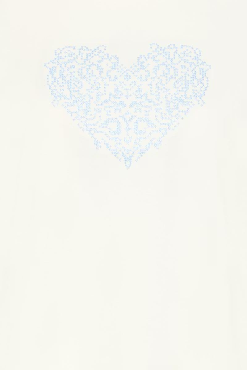 FRRIASA TEE "HYDRANGEA EMB/WHITE"