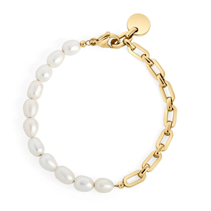 Mia Reina Pearl Bracelet Gold