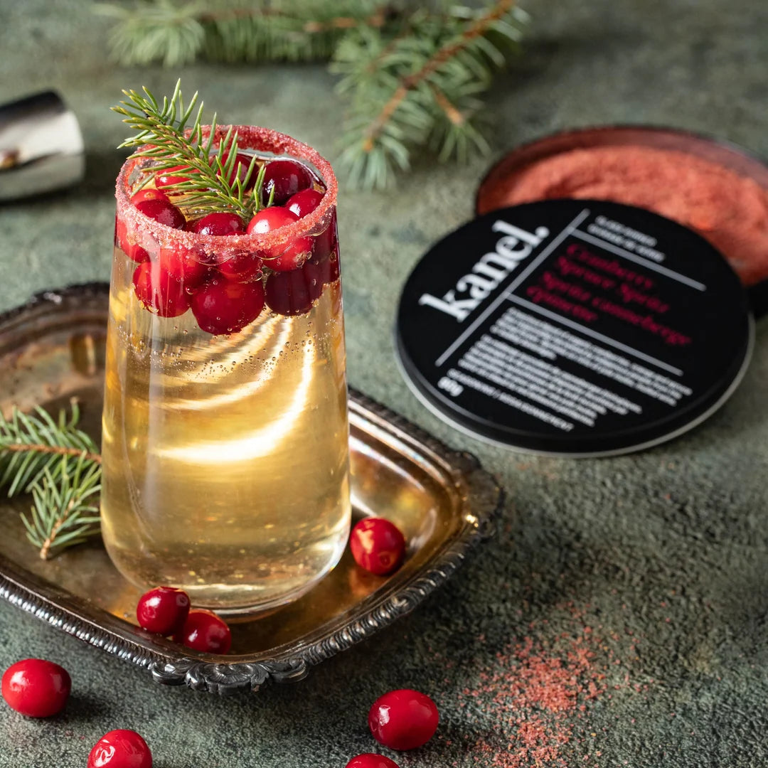 CRANBERRY SPRUCE SPRITZ COCKTAIL RIMMER