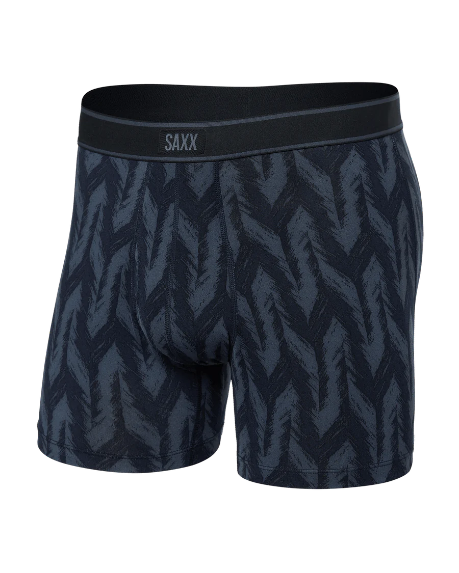 DAYTRIPPER BOXER BRIEF 5" "IKAT CHEVRON - DEEP NAVY"