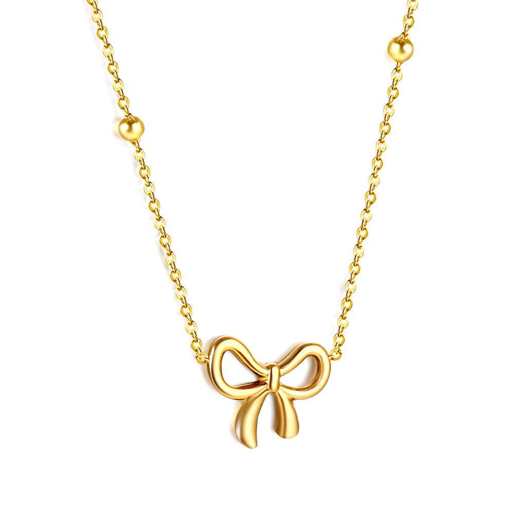 Charming Bow Pendant Necklace