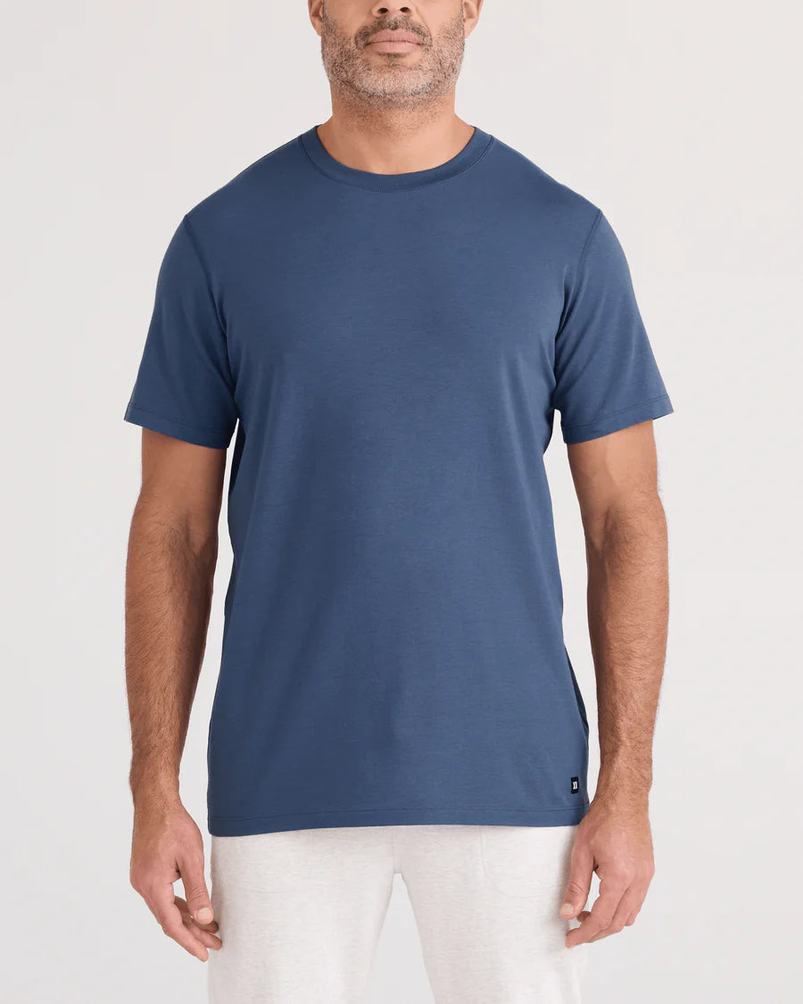 DROPTEMP COOLING COTTON TEE "WASHED INDIGO"