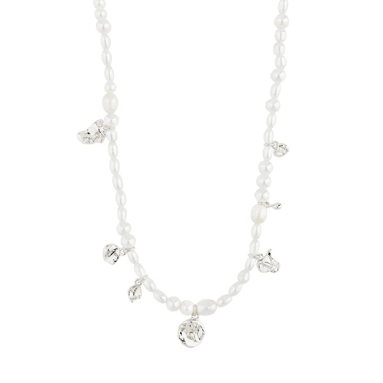 INTENT PEARL NECKLACE (SILVER-PLATED)