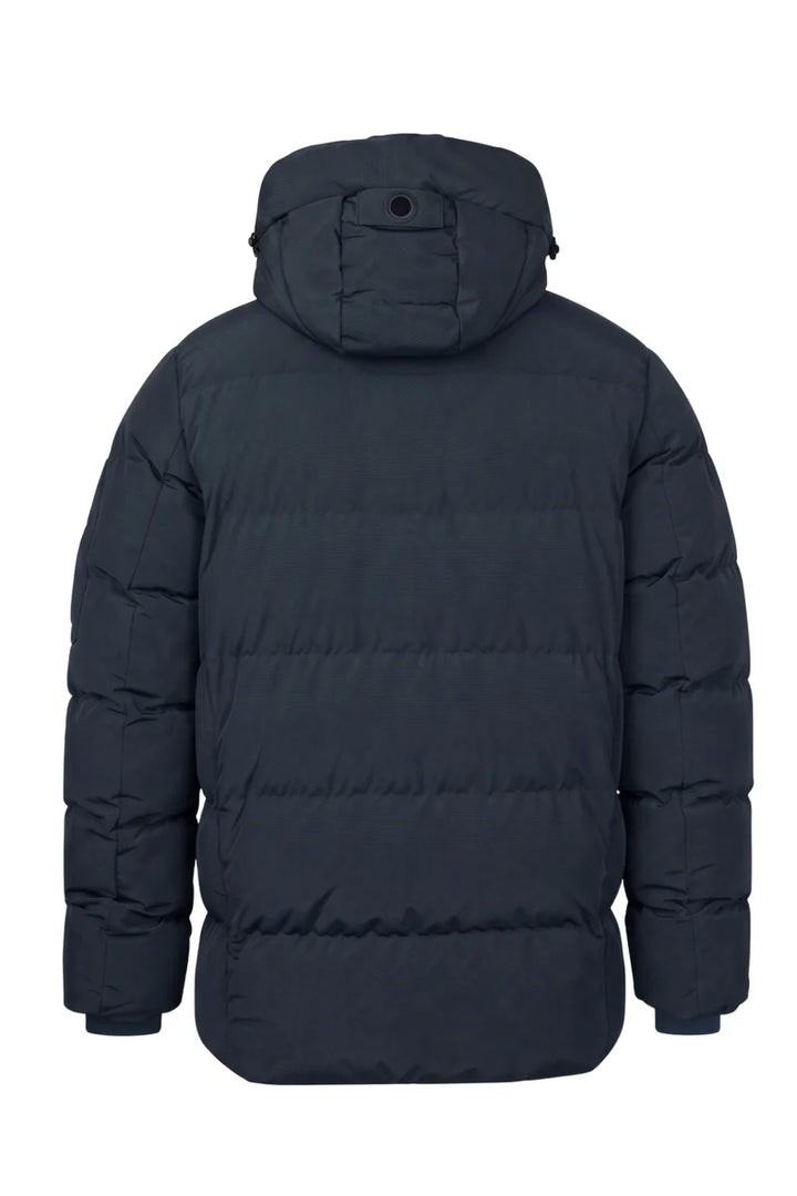 HOCHELAGA - PUFFER JACKET WITH HOOD AND SNAP BUTTONS "NAVY"