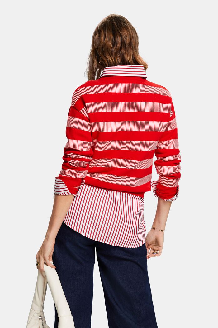 ESPRIT Jacquard Striped Crewneck Sweater