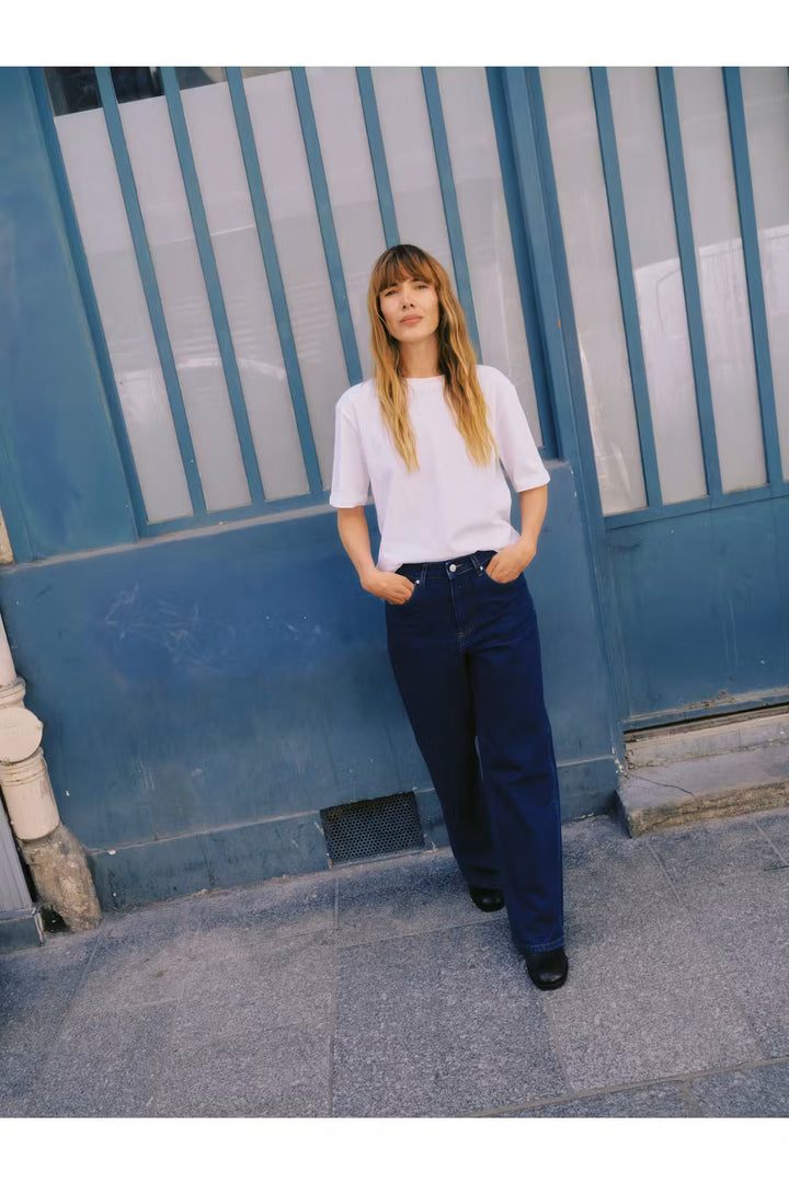 BYKAJANE WIDE LEG JEANS "DARK BLUE DENIM"