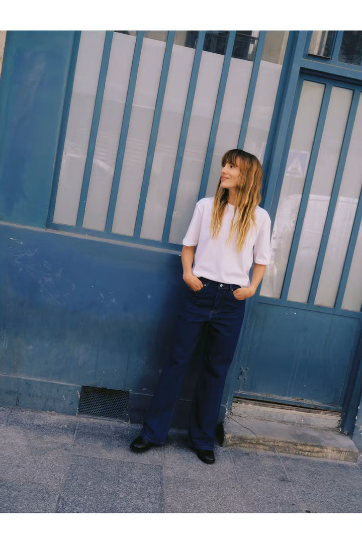 BYKAJANE WIDE LEG JEANS "DARK BLUE DENIM"